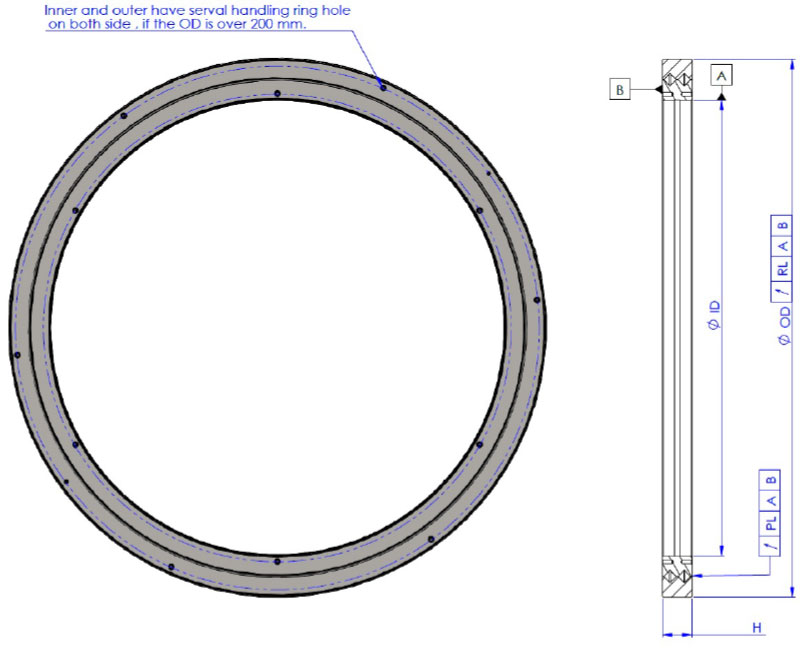 Crossed roller bearing